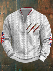 Men's UK Flag Printed Casual Tops vetvanguards