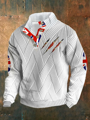 Men's UK Flag Printed Casual Tops vetvanguards