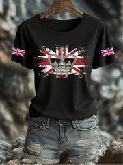 Women's UK Flag Printed T-shirt vetvanguards