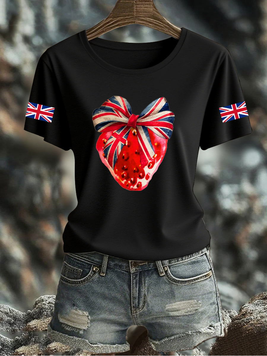 Women's UK Flag Printed T-shirt vetvanguards