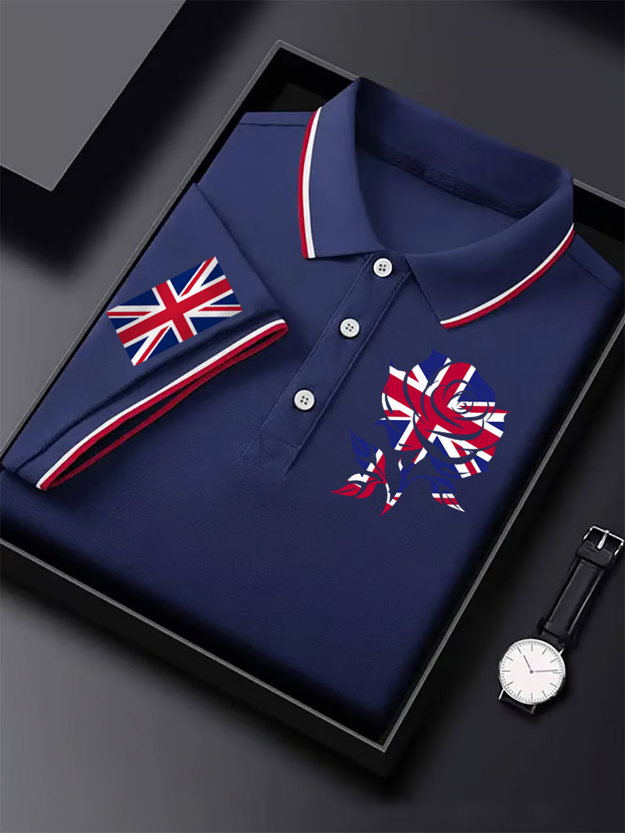Men's Vintage England Flag Lion Casual Shirt vetvanguards