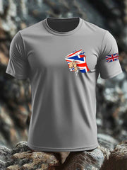 Men's British imitation cotton short-sleeved T-shirt vetvanguards