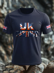 Men's UK Flag Patriotism Printed T-shirt vetvanguards