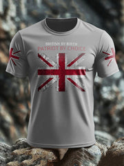 Men's UK Flag Patriotism Printed T-shirt vetvanguards