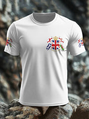Men's UK Flag United We Stand Printed T-shirt vetvanguards