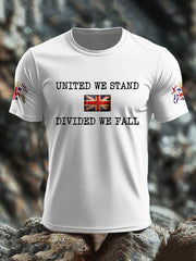 Men's UK Flag United We Stand Printed T-shirt vetvanguards