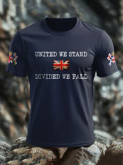 Men's UK Flag United We Stand Printed T-shirt vetvanguards