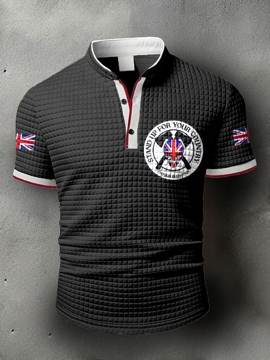 Men's UK Flag United We Stand Printed Casual Tops vetvanguards
