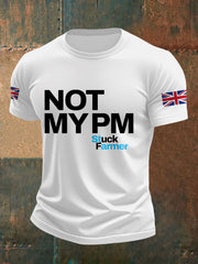 Men's UK Flag Not My MYPM Printed T-shirt vetvanguards