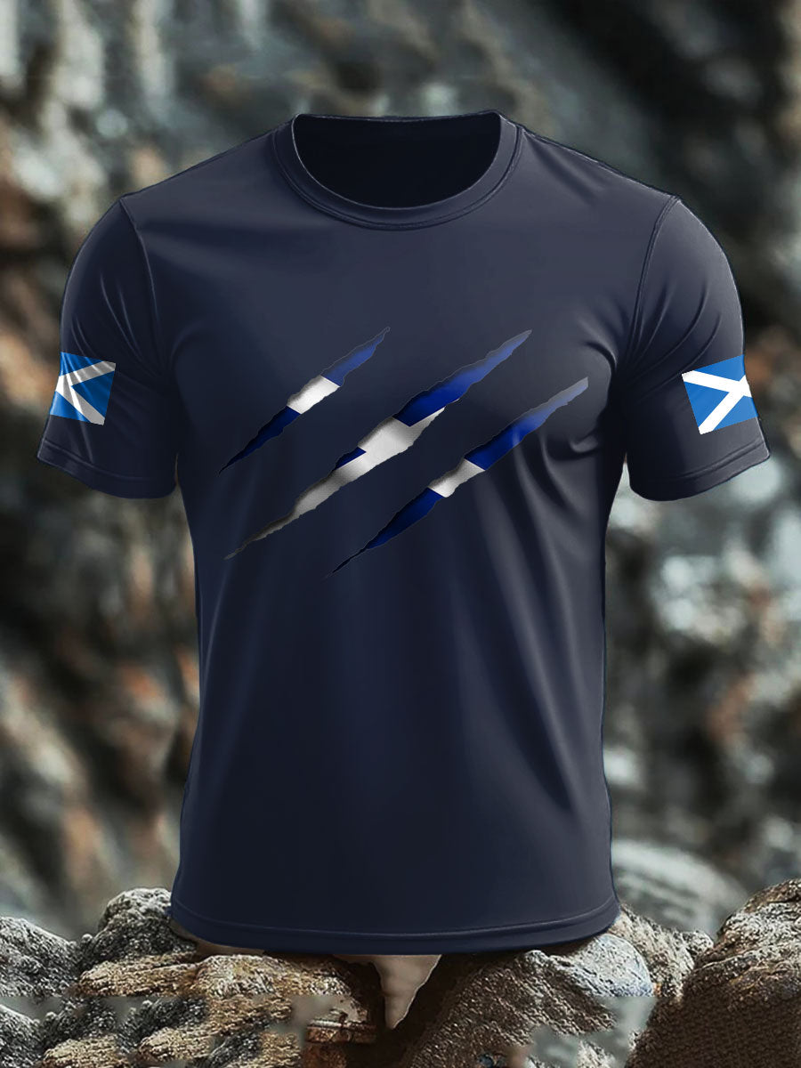 Men's Scotland UK Flag Printed T-shirt vetvanguards