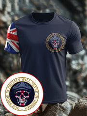 Men's UK Flag Patriot Printed T-Shirt vetvanguards