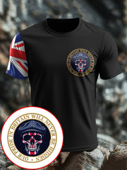 Men's UK Flag Patriot Printed T-Shirt vetvanguards