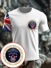 Men's UK Flag Patriot Printed T-Shirt vetvanguards