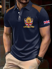 Men's UK Flag Lion Patriot Printed Casual Tops vetvanguards