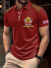 Men's UK Flag Lion Patriot Printed Casual Tops vetvanguards