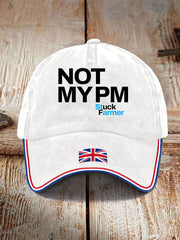 Unisex Not My PM Funny UK Flag Printed Hat vetvanguards