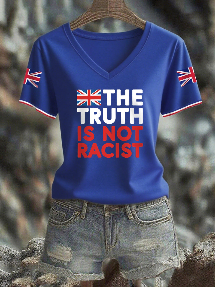 Women's The Truth Is Not Racist UK short-sleeved T-shirt vetvanguards