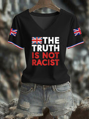 Women's The Truth Is Not Racist UK short-sleeved T-shirt vetvanguards