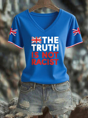Women's The Truth Is Not Racist UK short-sleeved T-shirt vetvanguards