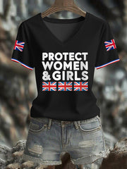 Women's Protect Women and Girls UK short-sleeved T-shirt vetvanguards