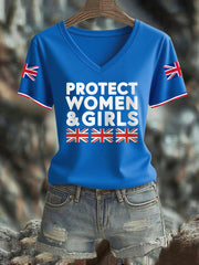 Women's Protect Women and Girls UK short-sleeved T-shirt vetvanguards