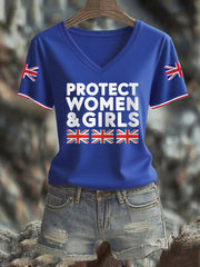 Women's Protect Women and Girls UK short-sleeved T-shirt vetvanguards