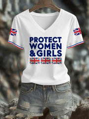 Women's Protect Women and Girls UK short-sleeved T-shirt vetvanguards