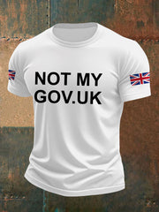 Men's Not My PM Funny UK Flag Printed T-Shirt vetvanguards