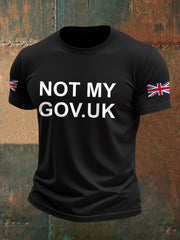 Men's Not My PM Funny UK Flag Printed T-Shirt vetvanguards