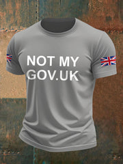 Men's Not My PM Funny UK Flag Printed T-Shirt vetvanguards