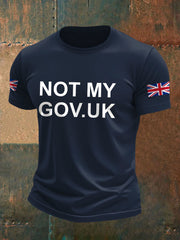 Men's Not My PM Funny UK Flag Printed T-Shirt vetvanguards