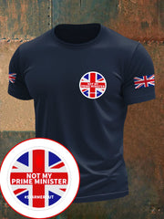 Men's Not My PM Funny UK Flag Printed T-Shirt vetvanguards