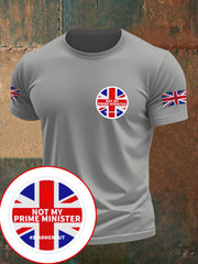 Men's Not My PM Funny UK Flag Printed T-Shirt vetvanguards