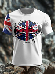 Men's UK Flag Patriot Printed T-Shirt vetvanguards
