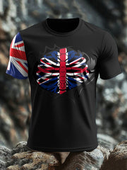 Men's UK Flag Patriot Printed T-Shirt vetvanguards