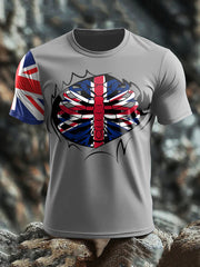 Men's UK Flag Patriot Printed T-Shirt vetvanguards