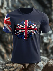 Men's UK Flag Patriot Printed T-Shirt vetvanguards
