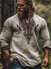 Men's vintage Viking long-sleeved top vetvanguards