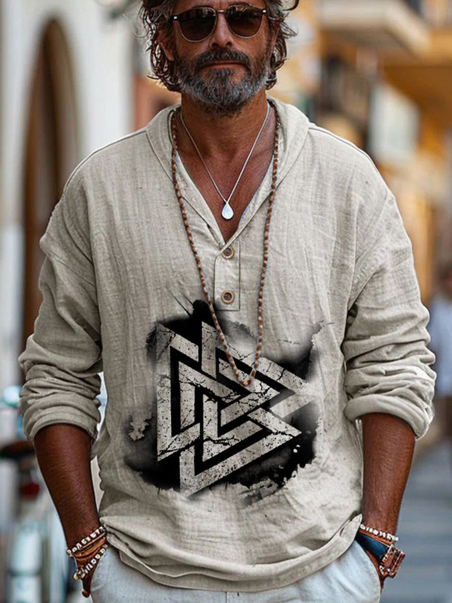 Men's vintage Viking long-sleeved top vetvanguards