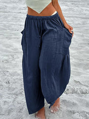 Women's Simple Solid Color Linen Pants vetvanguards