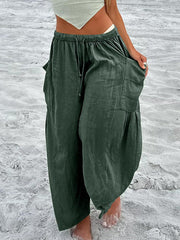 Women's Simple Solid Color Linen Pants vetvanguards