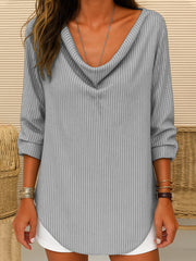 Women's Vintage Striped Linen Shirt vetvanguards