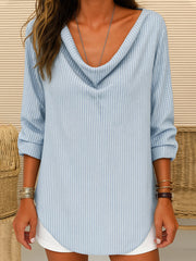 Women's Vintage Striped Linen Shirt vetvanguards