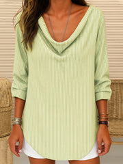 Women's Vintage Striped Linen Shirt vetvanguards