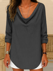 Women's Vintage Striped Linen Shirt vetvanguards