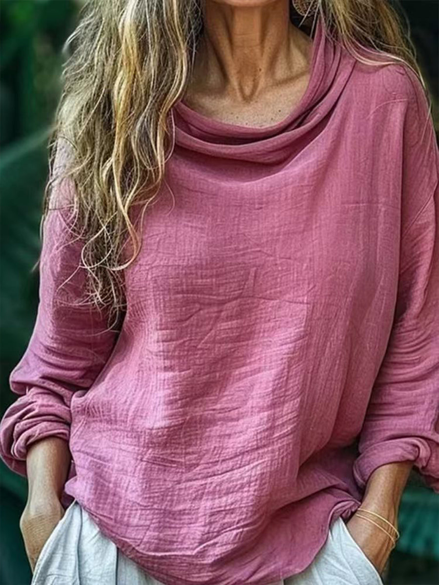 Women's Vintage Simple Linen Shirt vetvanguards