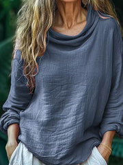 Women's Vintage Simple Linen Shirt vetvanguards