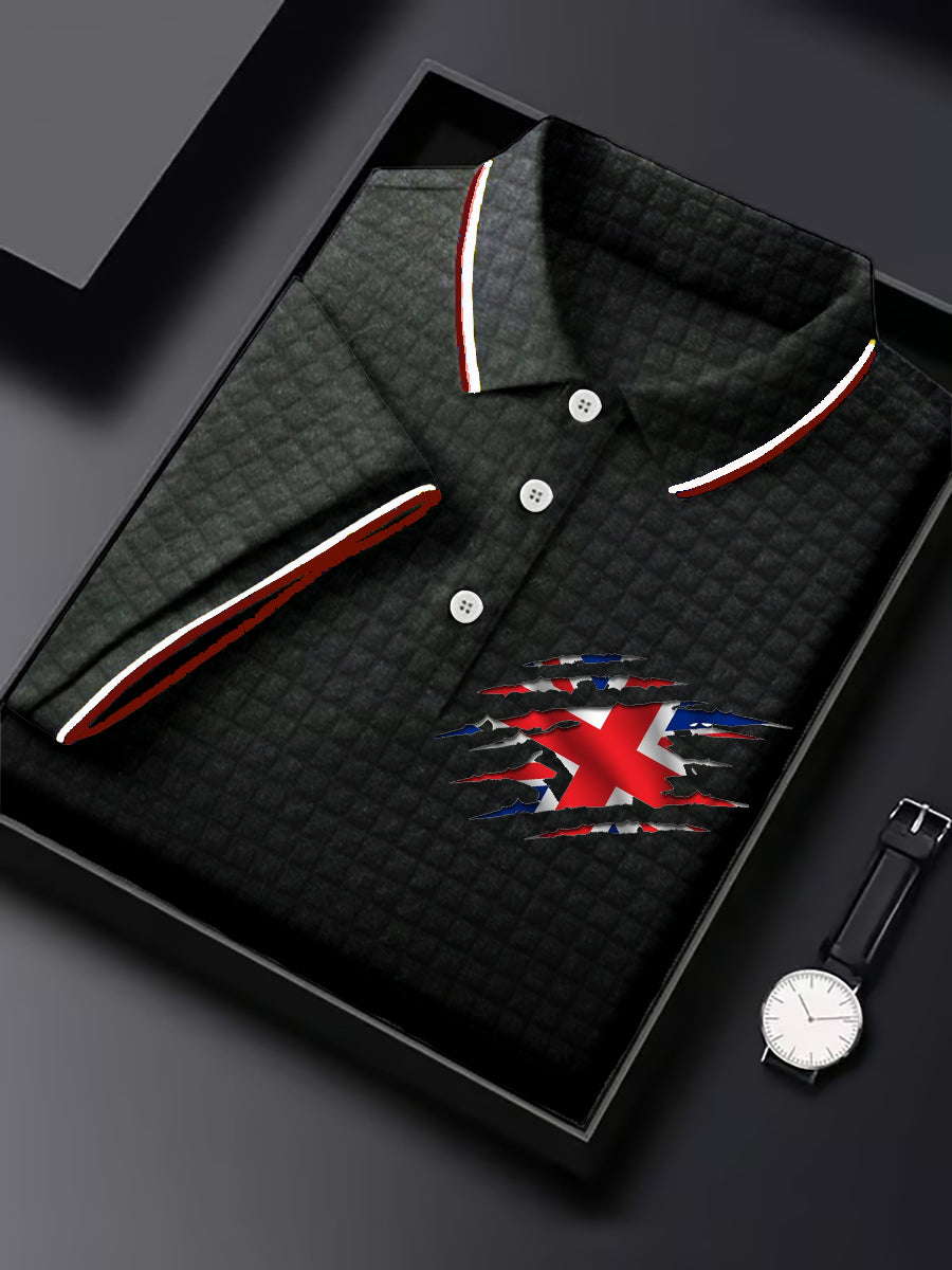 Men's UK Flag Art Printed Casual Tops vetvanguards