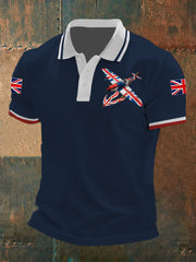 Men's Union Jack Fighter Short Sleeve Shirt vetvanguards