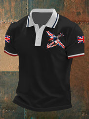 Men's Union Jack Fighter Short Sleeve Shirt vetvanguards
